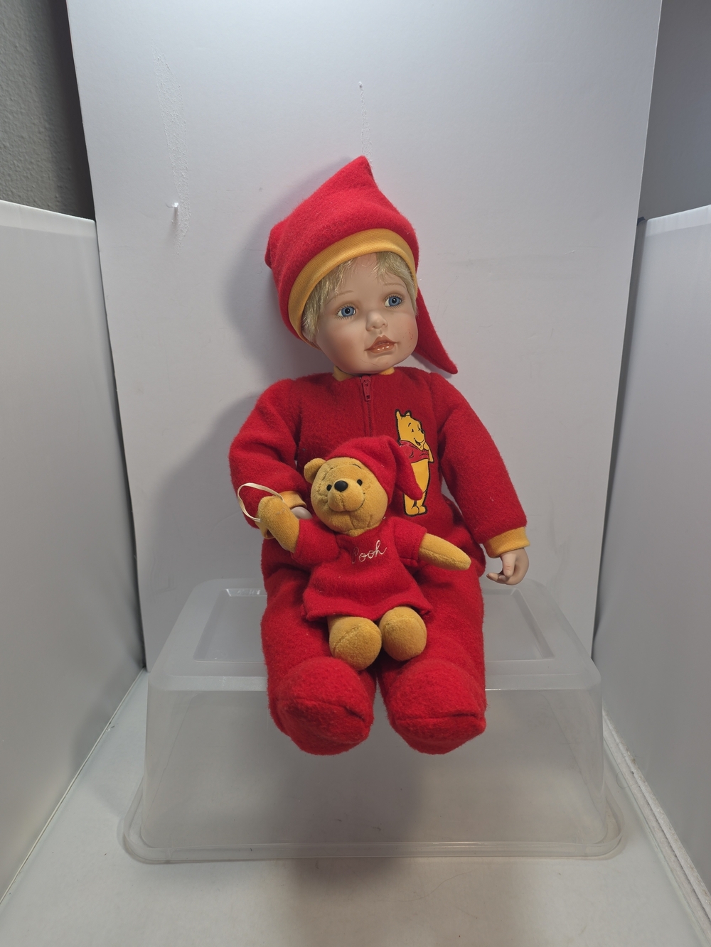 Ashton Drake It’s Time for Bed Pooh 18" Porcelain Doll Cindy McClure (AQ)